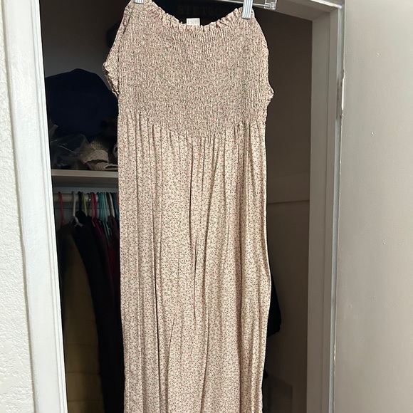 J.O.A. Dresses & Skirts - J.O.A. Pink Floral Smocked Maxi Dress